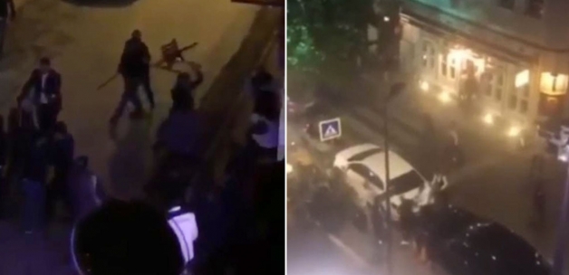 Arnavutköy'de ünlü iki restoranın valeleri silah-bıçak ve sandalyelerle birbirine girdi