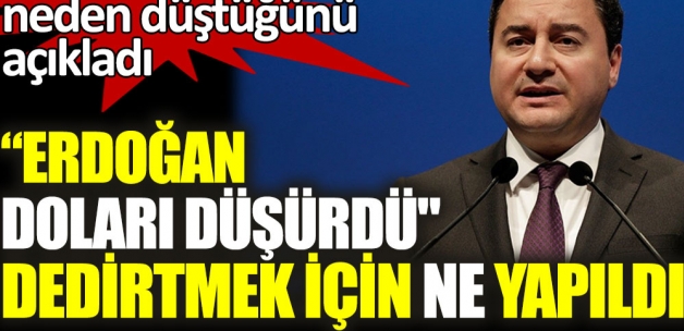 Ali Babacan doların neden düştüğünü açıkladı. ''Erdoğan doları düşürdü'' dedirtmek için ne yapıldı